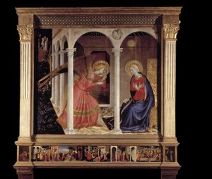 La Anunciación - Pala de Cortone de Fra Angelico