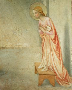 La Anunciación, detalle de la Virgen, 1442 (detalle)