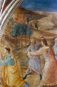 La lapidación de San Esteban, mediados del siglo XV de Fra Angelico