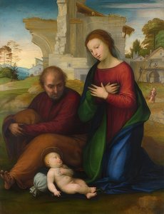 La adoración del niño Jesús. Antes de 1511 de Fra Bartolomeo
