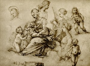 Estudio sobre una Madonna de Fra Bartolomeo