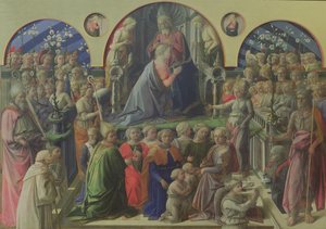 Coronación de la Virgen con santos y ángeles, 1441-47 de Fra Filippo Lippi