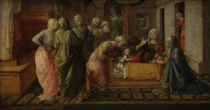 El milagro de las abejas de san Ambrosio de Fra Filippo Lippi