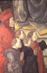 Retrato de Datini y Buonomini del Ceppo, del Retablo de la Madonna del Ceppo de Fra Filippo Lippi
