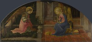La Anunciación Panel Medici, c. 1450 de Fra Filippo Lippi