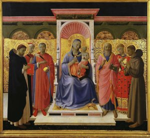 Sacra Conversazione Retablo de Annalena, ca. 1435 de Fra Giovanni Angelico da Fiesole