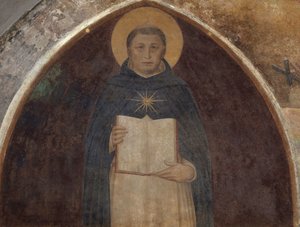 Santo Tomás de Aquino con la Summa Theologica, 1441-1442 de Fra Giovanni Angelico da Fiesole