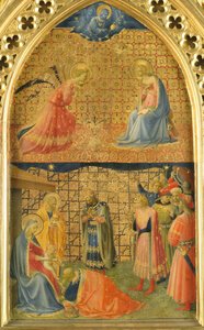 La Anunciación y La Adoración de los Magos, c. 1433-1434 de Fra Giovanni Angelico da Fiesole