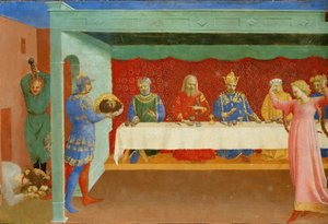 El Banquete de Herodes y la Decapitación de San Juan Bautista de Fra Giovanni Angelico da Fiesole