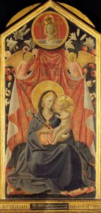 La Virgen y el Niño con dos ángeles de Fra Giovanni Angelico da Fiesole