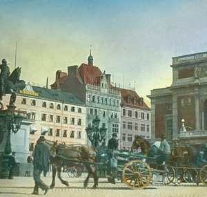 Plaza Gustavo Adolfo, Estocolmo, Suecia, finales del siglo XIX-principios del siglo XX