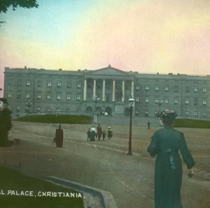 El Palacio Real, Christiania, Oslo, Noruega, finales del siglo XIX - principios del siglo XX