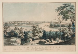 Vista de Nueva York desde Weehawken-North River de Frances Flora Bond Palmer