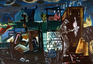 Outhouses, c.1935 (óleo sobre lienzo)
