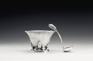Tazón y cuchara, c.1910 de Frances MacBeth Glessner