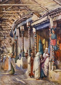 Souk el Trouk, Túnez (litografía en color) de Frances Nesbitt