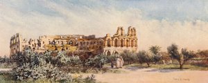 Anfiteatro romano de El Djem (litografía en color) de Frances Nesbitt