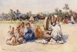 The Story-Teller (litografía en color) de Frances Nesbitt