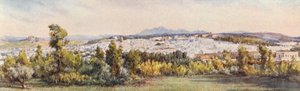 Túnez desde el Belvedere (litografía en color)