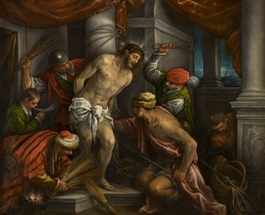 La flagelación de Cristo, circa 1580-1585 de Francesco Bassano