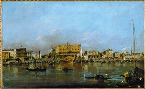 El Palacio Ducal de Venecia visto desde la cuenca de San Marcos ...