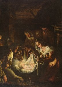 Adoración de los pastores, 1588-90 de Francesco Bassano