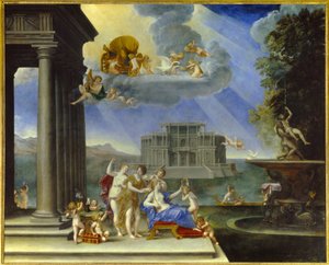 La toilette de Venus o el Aire. Pintura de Francesco Albani, llamado el Albano (1578-1660)
