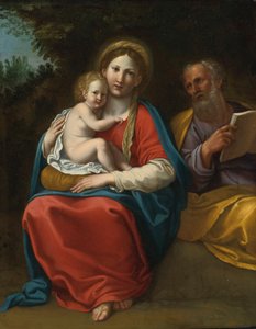 La Sagrada Familia en un paisaje de Francesco Albani