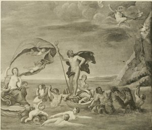 El reino marítimo, Neptuno y Anfitrite de Francesco Albani