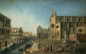 Vista de Venecia con la iglesia de Santi Giovanni e Paolo