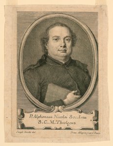 Retrato de P. Alphonsus Nicolai de la Sociedad de Jesús de Francesco Allegrini