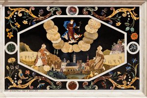 La Virgen de Monte Berico apareciendo a Vincenza Pasini, detalle de Francesco Antonio Corbarelli