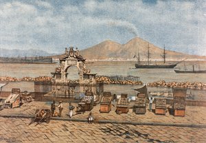 Playa de Santa Lucía, en Nápoles de Francesco Aversano