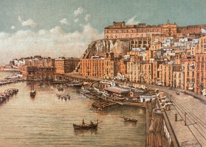 El distrito de Santa Lucía, en Nápoles de Francesco Aversano