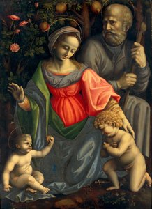La Sagrada Familia con San Juan Bautista, ca 1535-1540 de Francesco Bacchiacca