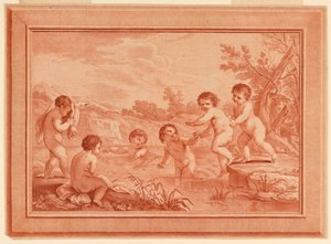 Niños jugando de Francesco Bartolozzi