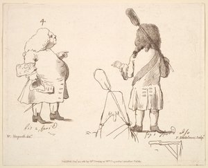 Caricaturas de Lord Melcombe y Lord Winchelsea, 22 de diciembre de 1781 de Francesco Bartolozzi