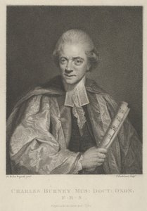 Charles Burney, 1 de abril de 1784 de Francesco Bartolozzi