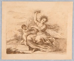 Flora, con un Cupido de Francesco Bartolozzi