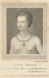 Jane Shore: Dale a la gentil señora Shore un beso más, Shakespeare, febrero 1, 1790 de Francesco Bartolozzi