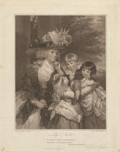 Lady Charlotte Smith y sus hijos; George Henry, Louisa y Charlotte
