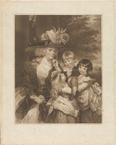 Lady Smith y sus hijos: George Henry, Louisa y Charlotte de Francesco Bartolozzi