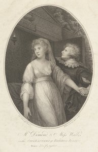 El Sr. Dimond y la Srta. Wallis en los personajes de Romeo y Julieta, 1 de mayo de 1796 de Francesco Bartolozzi