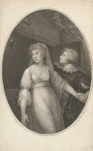 El Sr. Dimond y la Srta. Wallis en los personajes de Romeo y Julieta, 1 de mayo de 1796 de Francesco Bartolozzi
