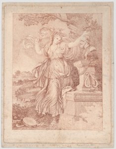 La Sra. Abington como Thalia, 1783 de Francesco Bartolozzi