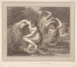 Ninfas y Diana bañándose de Francesco Bartolozzi