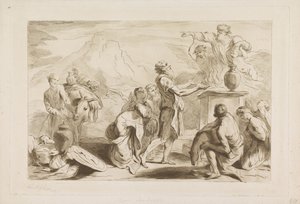 Sacrificio de Noé Antiguo y Nuevo Testamento a Castiglione (título de la serie) de Francesco Bartolozzi