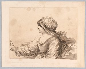 Retrato de una mujer de Francesco Bartolozzi