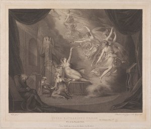El sueño de la reina Catalina - "Enrique VIII" de Francesco Bartolozzi