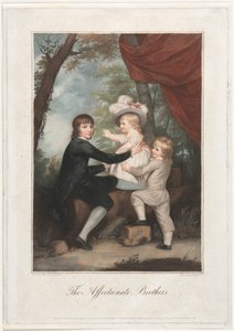 Los hermanos afectuosos Los niños Lamb, 1791 de Francesco Bartolozzi